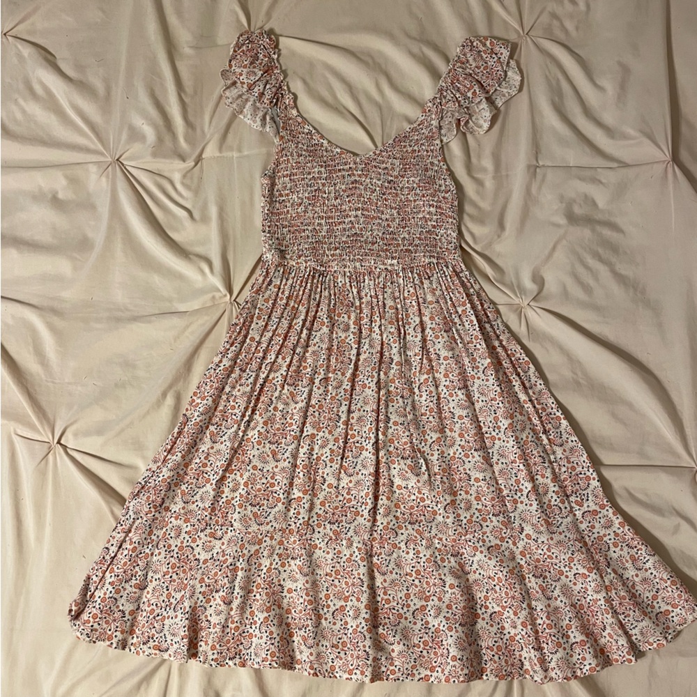 Womens extra small floral sundress pink